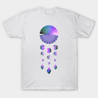 Dream Catcher | Nebula Graphs Pink Blue Green (White) T-Shirt